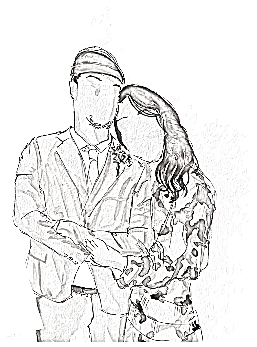 Croquis en cours de Max et Léa